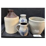 Stoneware Jugs, Crocks, & Planters.