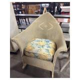 Vtg Wicker Rocking Chair.