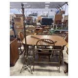 Vtg Brass Hall Tree & Quilt Rack.