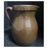 Antique Stoneware Glazed Pitcher.