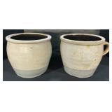 F.H. Cowden Stoneware Crocks.