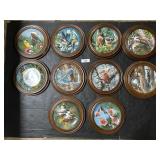 10 Framed Knowles Bird Collector Plates.