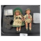 Vintage German Dolls, Auto File, Belt Buckle.