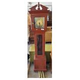 Vtg Oak Grandfather Clock.