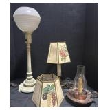 The Miller Co Light Post Lamp and Table Lamps.