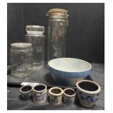 Rowe Mini Stoneware Crocks, Large Glass Candy