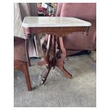 Marble Top Eastlake Style Parlor Table.