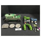 Marx 5 Tin Tractor Toy, Mini Tractor Die Casts.