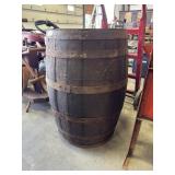 Primitive Wooden Barrel.