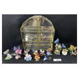 15 Butterfly Trinkets & Glass Mirrored Cabinet,