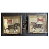 2 Budweiser Advertising Lighted Signs.