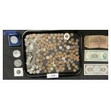 Steel & Wheat Back Pennies, Foreign Currency.