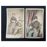 Pair Of Civil War Soldier Photographs.