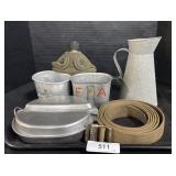 Pitcher, Container, Belt, Canteen.