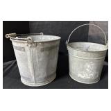 2 Metal Buckets.