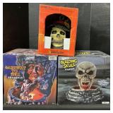 NOS Halloween Fountains & Light Up Skull.