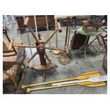 Spinning Wheel and Oars.