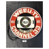 WEEU-TV NBC ABC Channel 33 Light Up Sign.