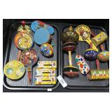 Vintage Tin Litho Noise Makers.