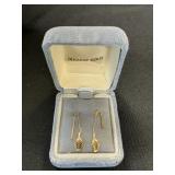 14K Gold Leaf Earrings.