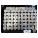 70 90% Silver Walking Liberty Half Dollars.