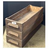 3 Antique Dovetail Drawers.