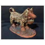 J White Redware Dog.