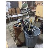 Vintage Golf Clubs and Bags.