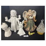 Ceramic Angle Figurines & Candle Holders.