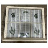 Vintage Painted Window Art Piece.