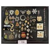 Costume Jewelry, Earrings, Pendant, Bracelet.