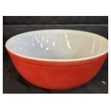 Red Pyrex 404 Mixing Bowl.