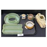 Green Pressed Glass, Early Creamers.