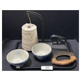 Sensible Cast Iron String Holder, Food Chopper.