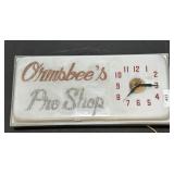 Ormsbeeï¿½s Pro Shop Advertising Clock.