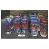 Vintage Glass Pepsi Advertising Tumblers.