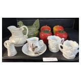 Large Nesting Hen and Lenox Pitcher.
