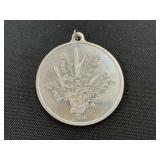 Sterling Silver May Lily Of The Valley Pendant.