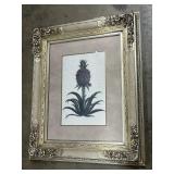Thistle Art Print In Ornate Frame.