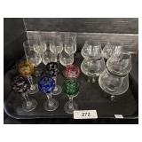 Smoke Brandy Glasses and Liquor Glasses.