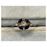 14K Gold & Sapphire Ring.