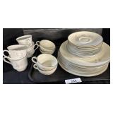 Cathedral Enchanted Rose Fine China Set.