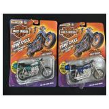 Matchbox Harley Davidson Stunt Motorcycles.