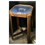 Octagon Victorian Couple Mirror Top End Table.