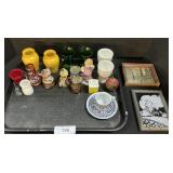 Figurines, Vases, Framed Prints, S&P Shakers.