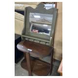 Painted Mirror Hat Rack & Stand.