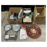 Wagner Ware Pan, Panasonic Radio, Platters.