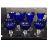 11 Cobalt Cocktail Glasses.