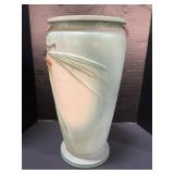 Roseville Green Pine Cone Umbrella Stand.