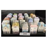 24 Lenox Porcelain Spice Village Houses.